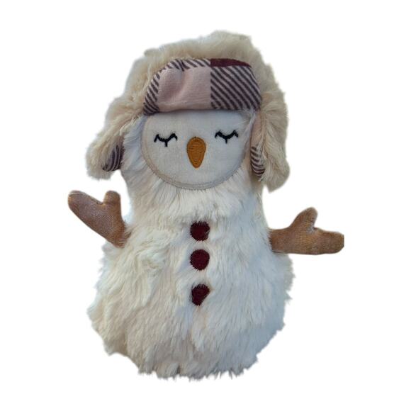 Slumberkins Snowman Plush 7" Small Mini Stuffed Animal w/ Winter Hat - Picture 1 of 3